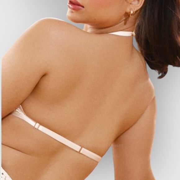 Savage X Fenty Curvy Broderie Lace Halter Bralette | Plus 3X White Festival Top - Picture 7 of 10